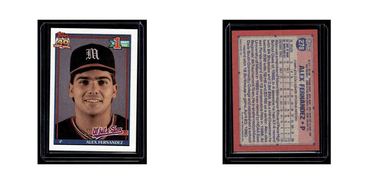 Alex Fernandez 1991 Topps #278 Chicago White Sox Baseball Card NM