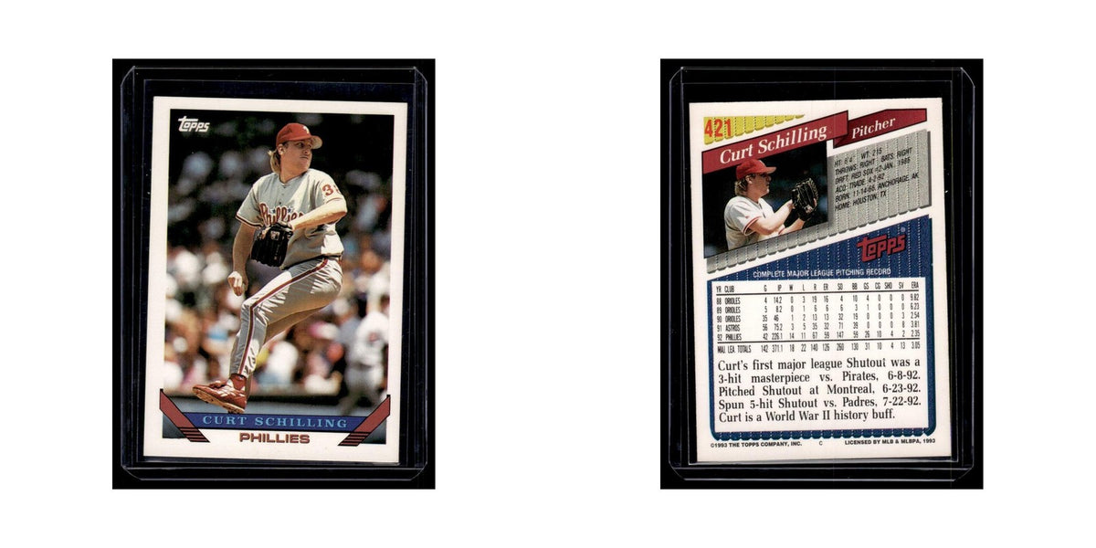Curt Schilling 1993 Topps #421 Philadelphia Phillies Baseball Card NM