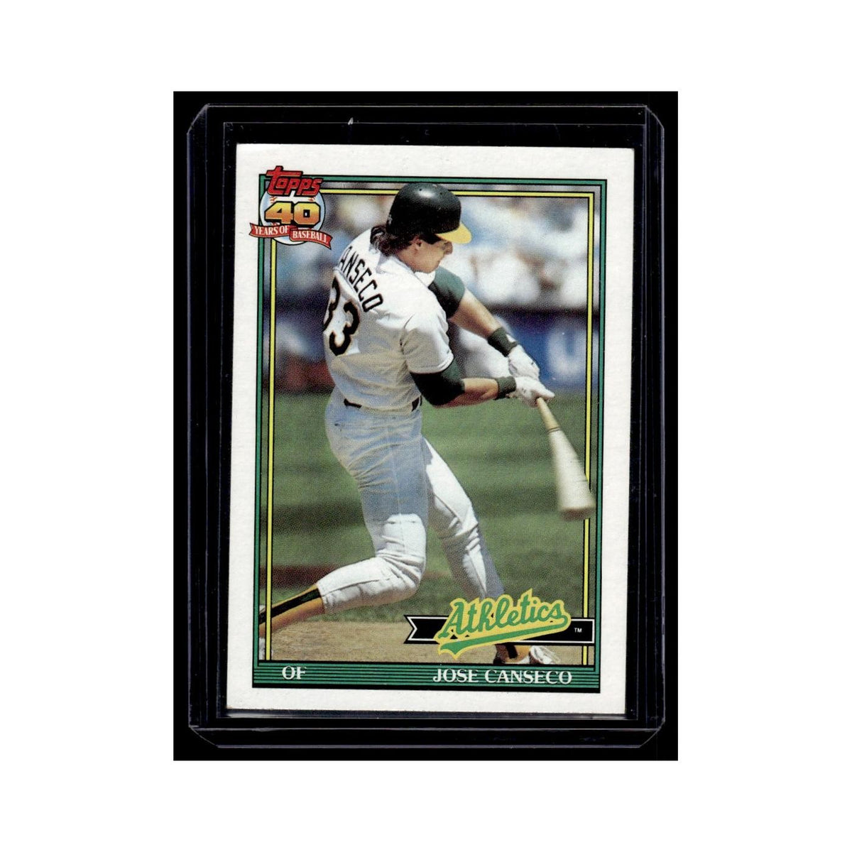 Jose Canseco 1991 Topps #700 Oakland Athletics Baseball Card NM