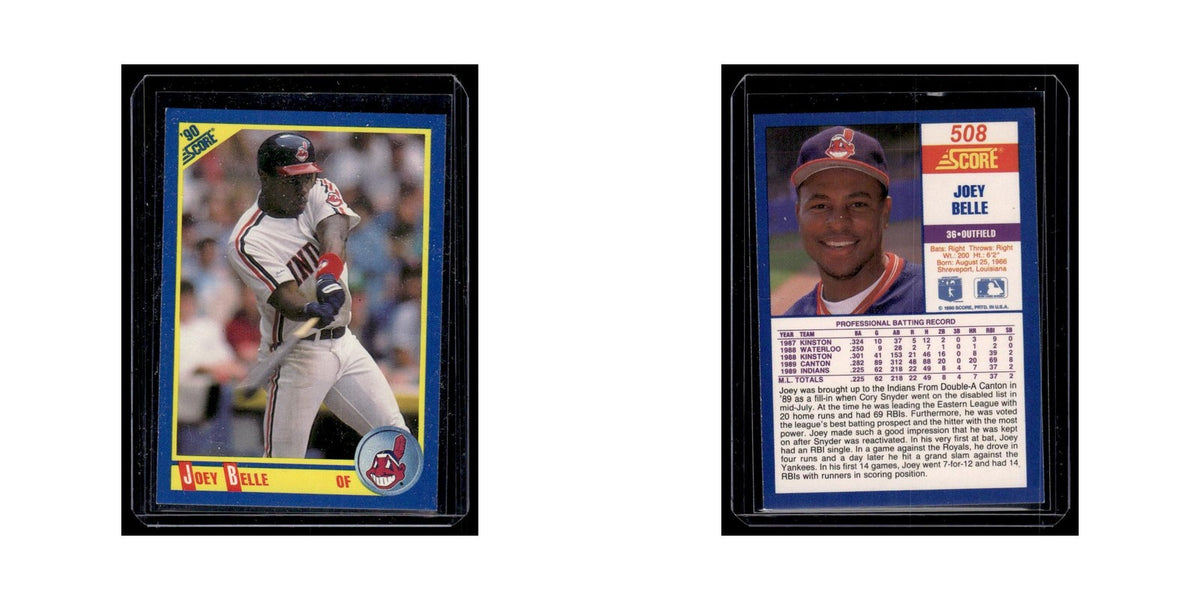 Joey Belle 1990 Score #508 Cleveland Indians Baseball Card NM