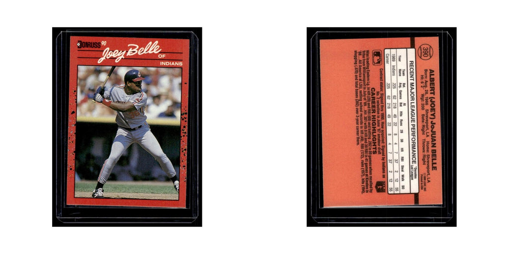 Joey Belle 1990 Donruss #390 Cleveland Indians Baseball Card NM