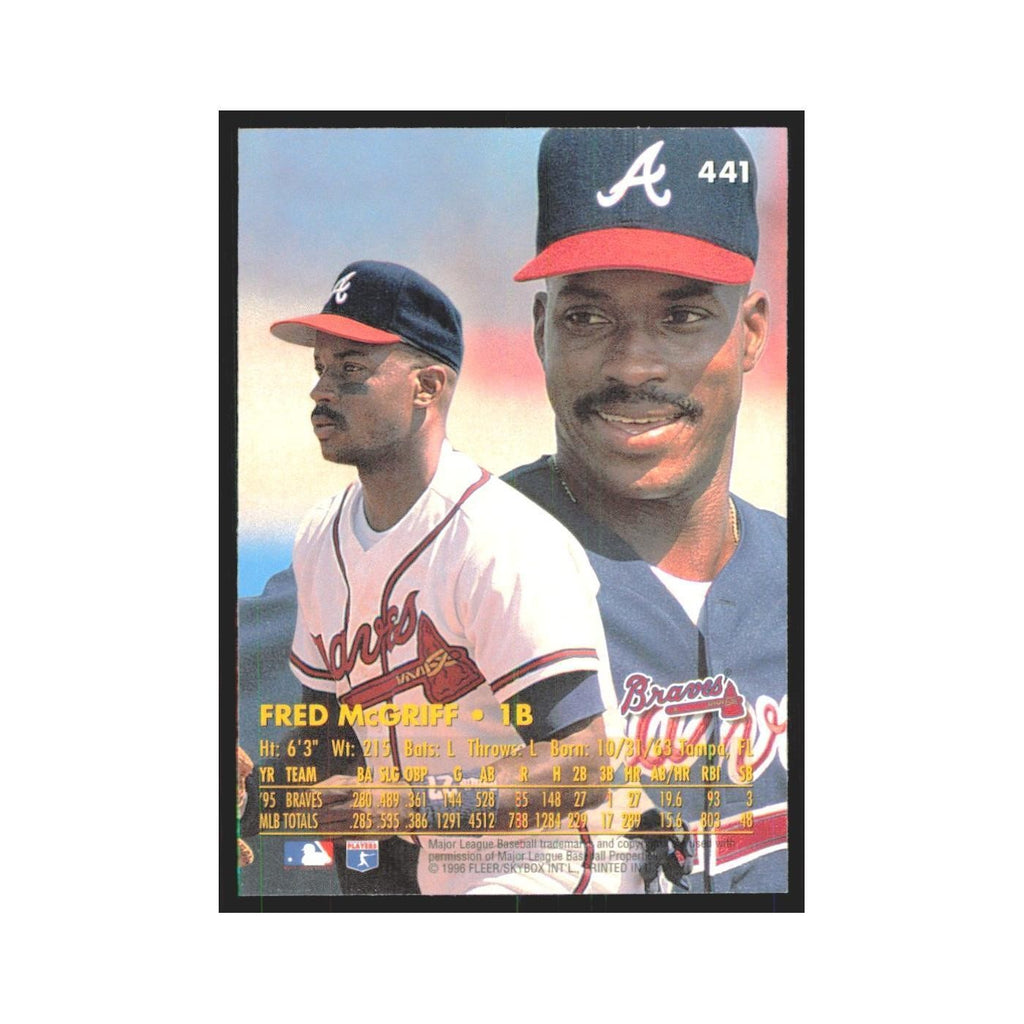 1996 Fleer Ultra Fred McGriff Braves #441