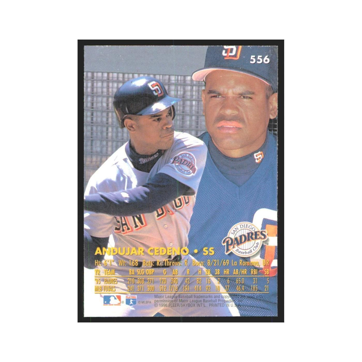 1996 Fleer Ultra Andujar Cedeno Padres #556