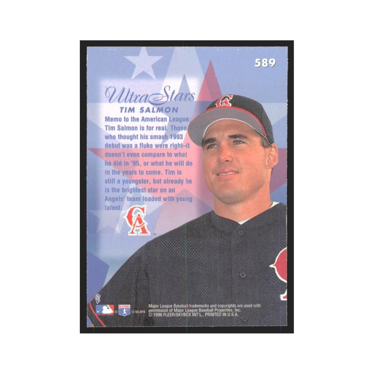 1996 Fleer Ultra Tim Salmon Angels #589