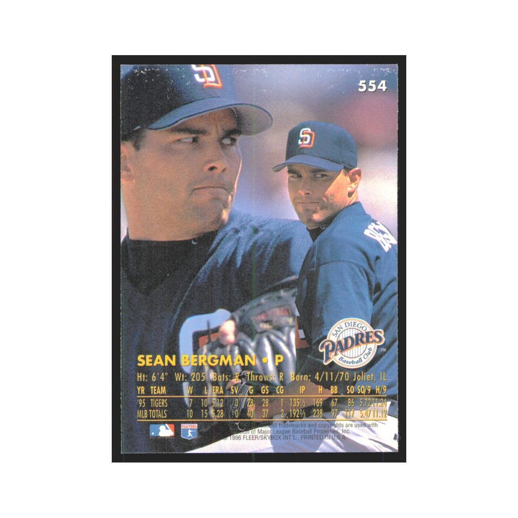 1996 Fleer Ultra Sean Bergman Padres #554