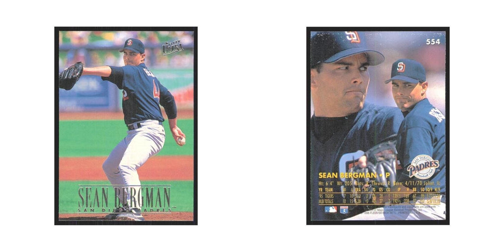 1996 Fleer Ultra Sean Bergman Padres #554
