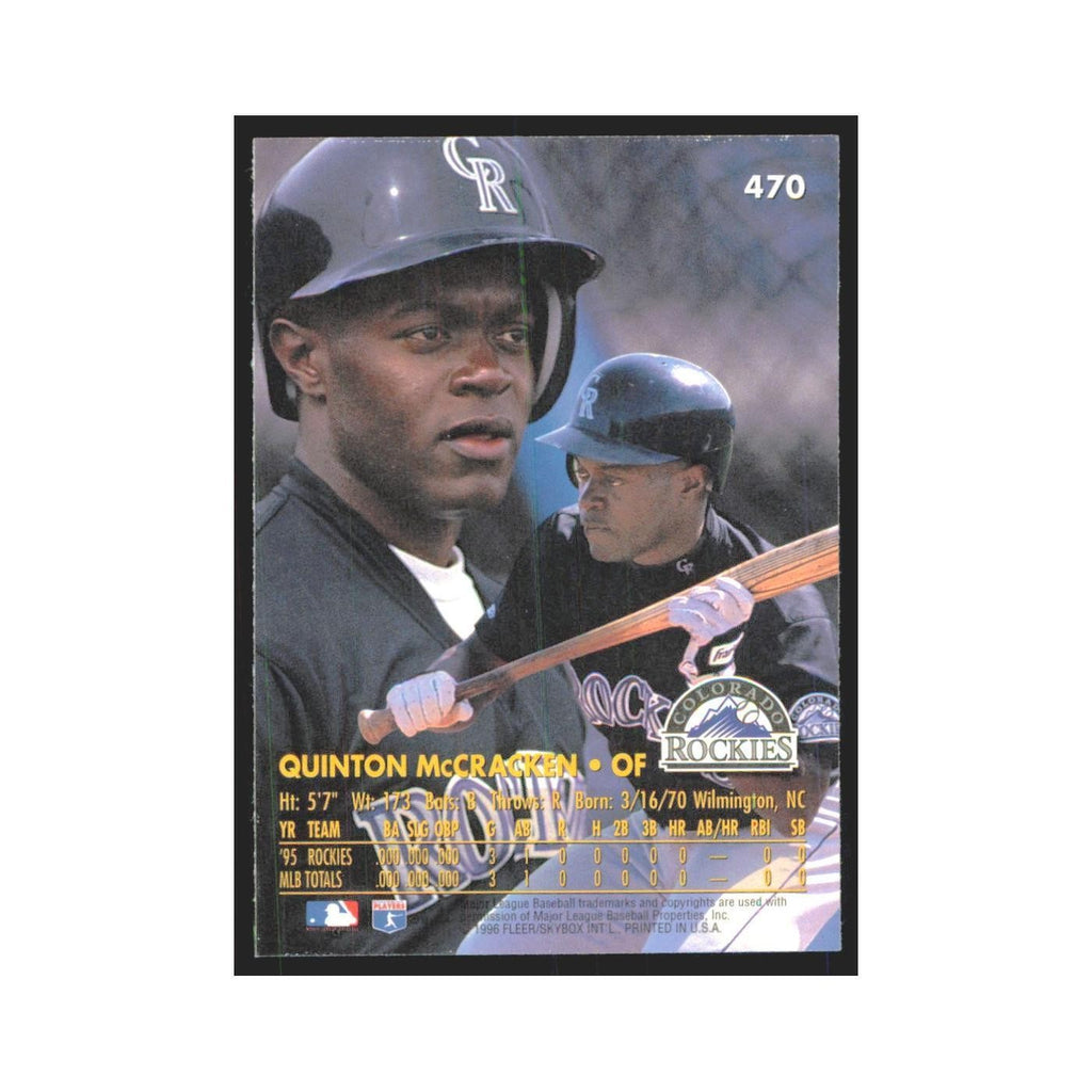 1996 Fleer Ultra Quinton McCracken Rockies #470
