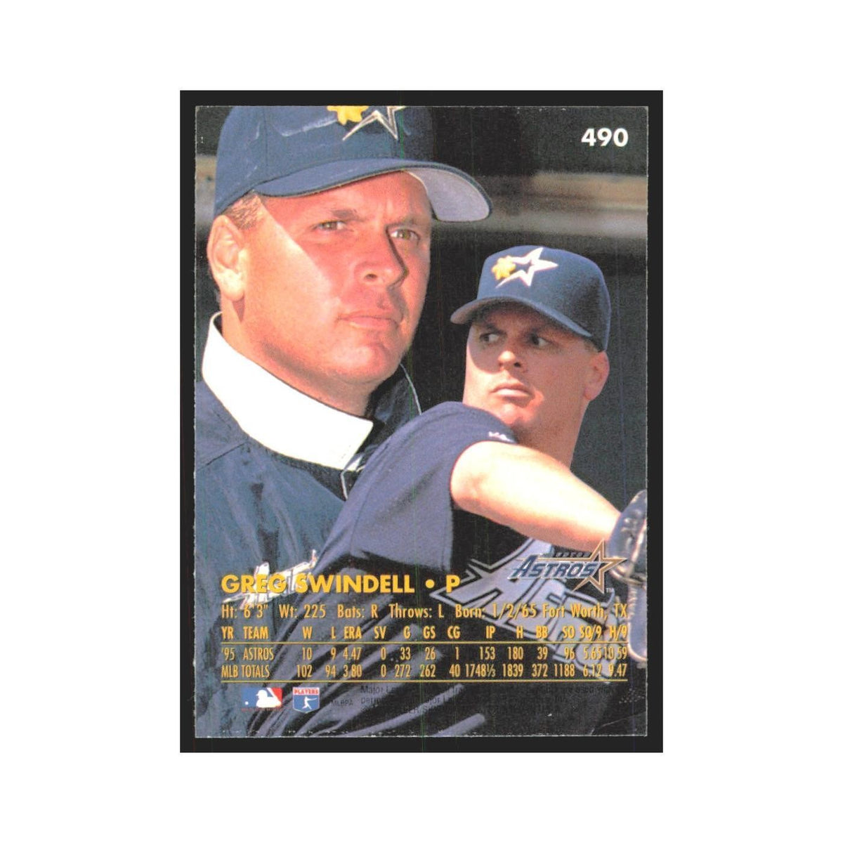 1996 Fleer Ultra Greg Swindell Astros #490