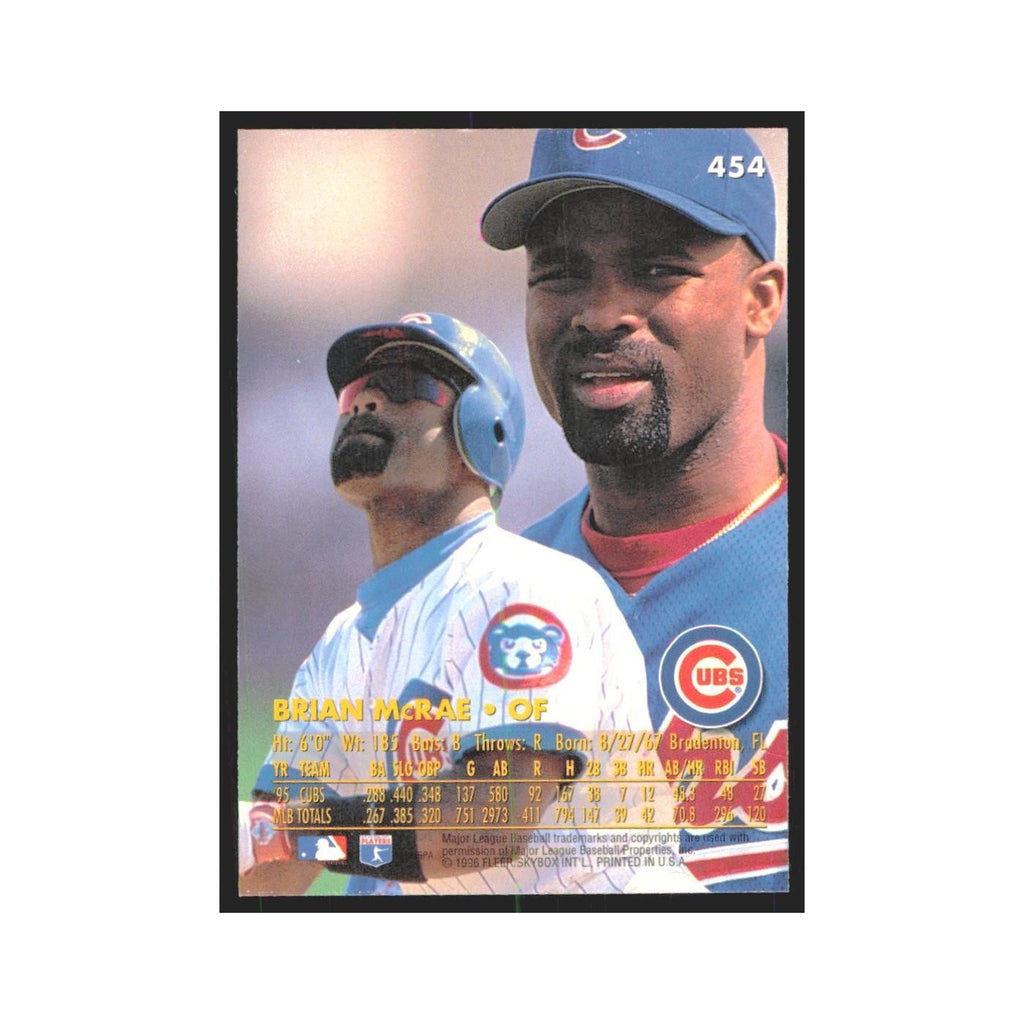 1996 Fleer Ultra Brian McRae Cubs #454