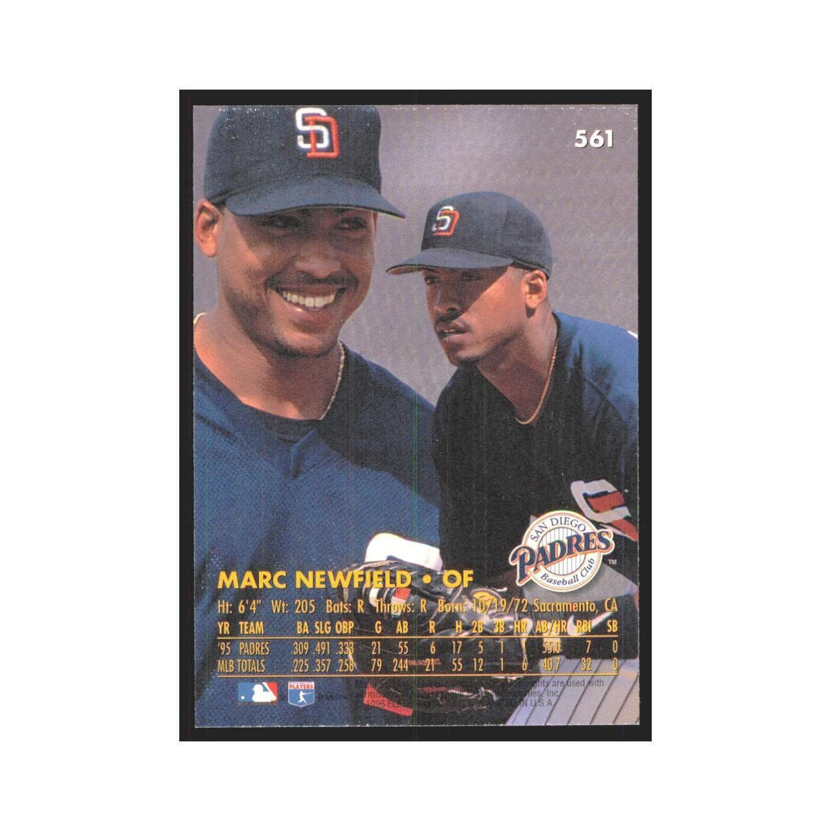 1996 Fleer Ultra Marc Newfield Padres #561