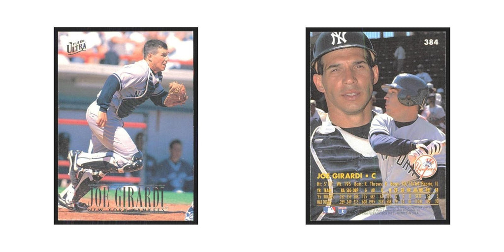 1996 Fleer Ultra Joe Girardi Yankees #384