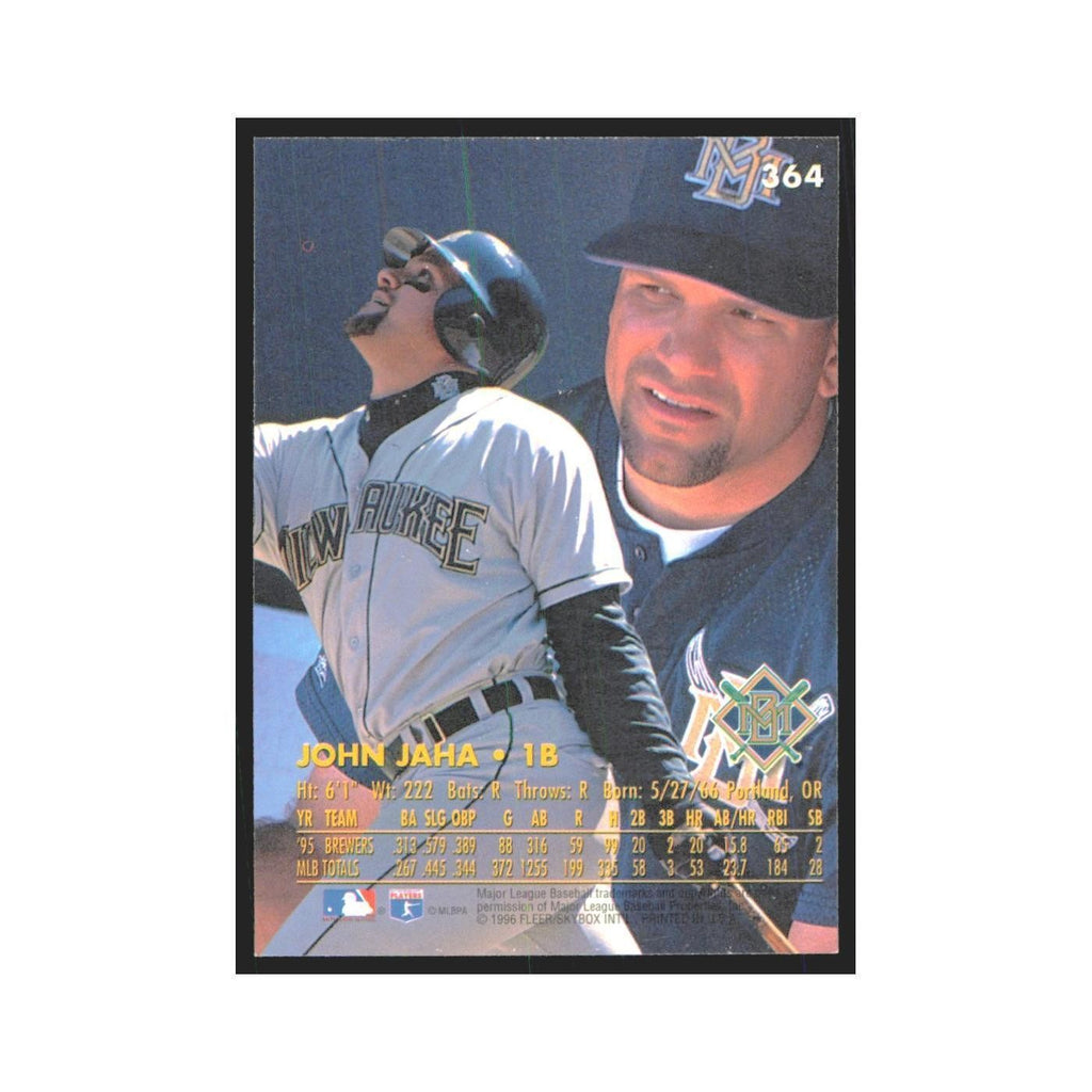 1996 Fleer Ultra John Jaha Brewers #364