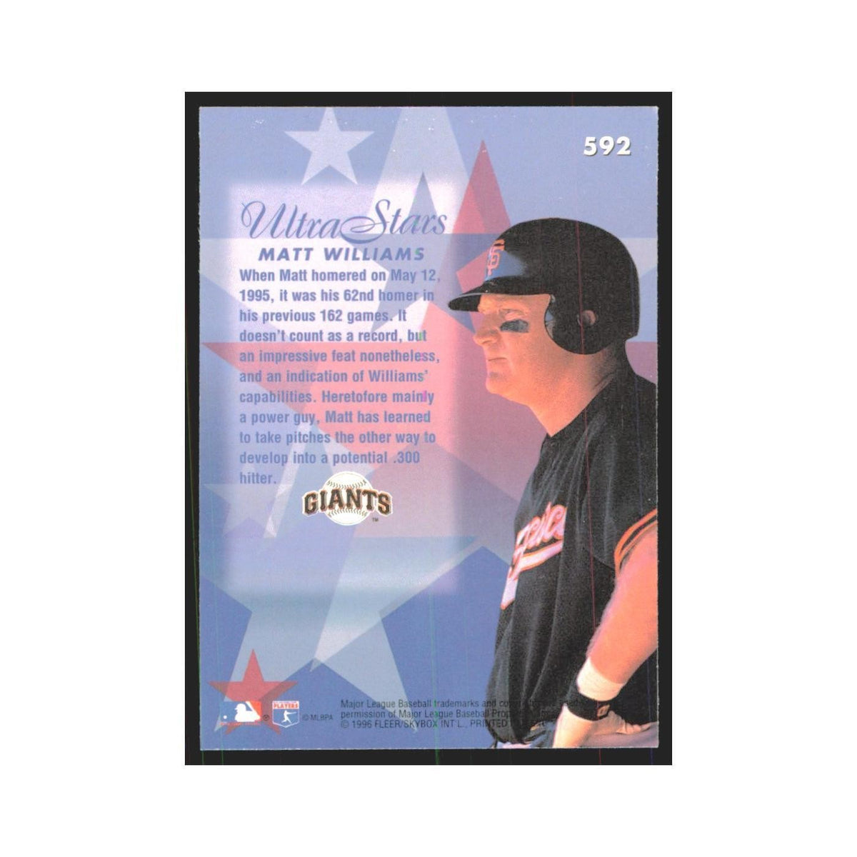 1996 Fleer Ultra Matt Williams Giants #592