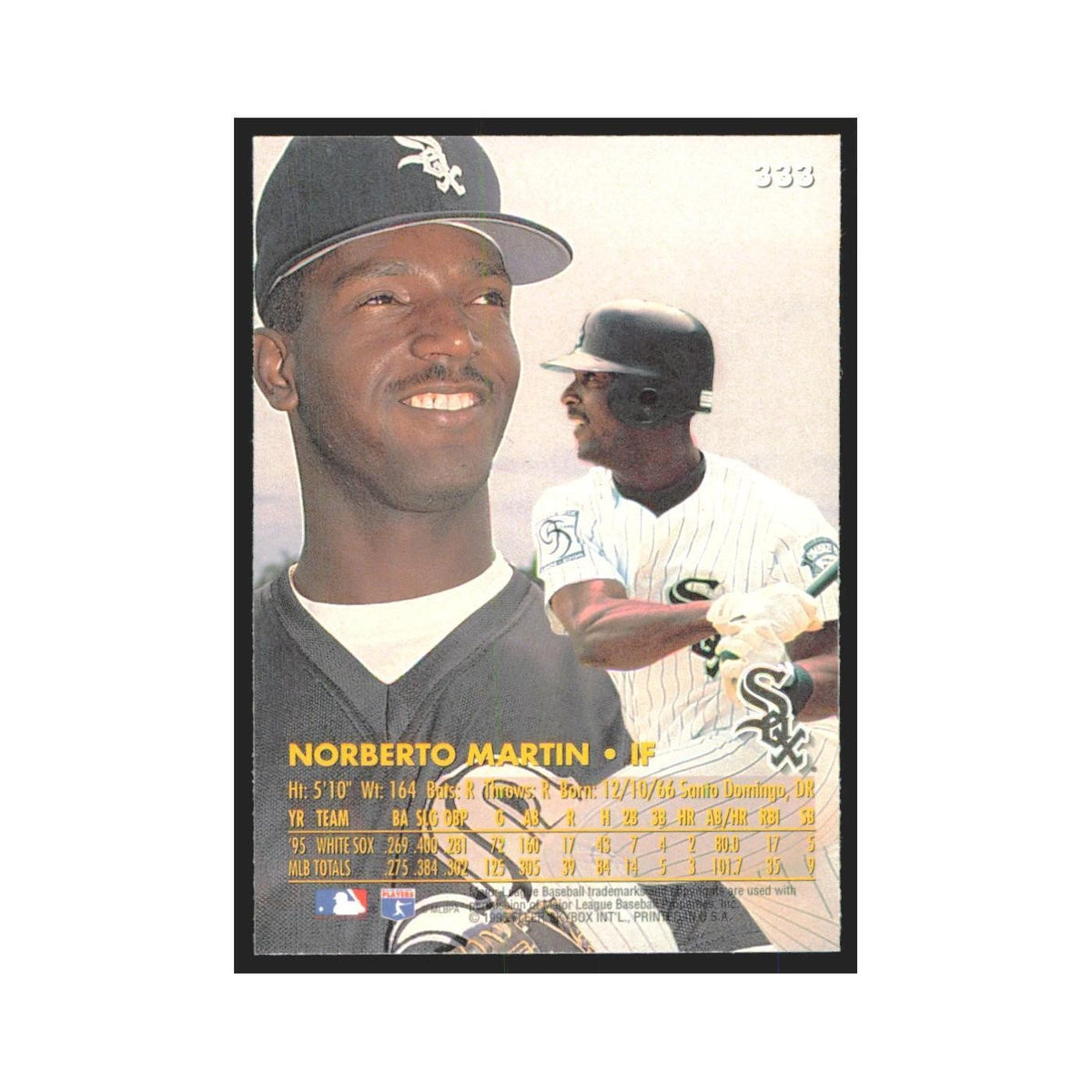 1996 Fleer Ultra Norberto Martin White Sox #333