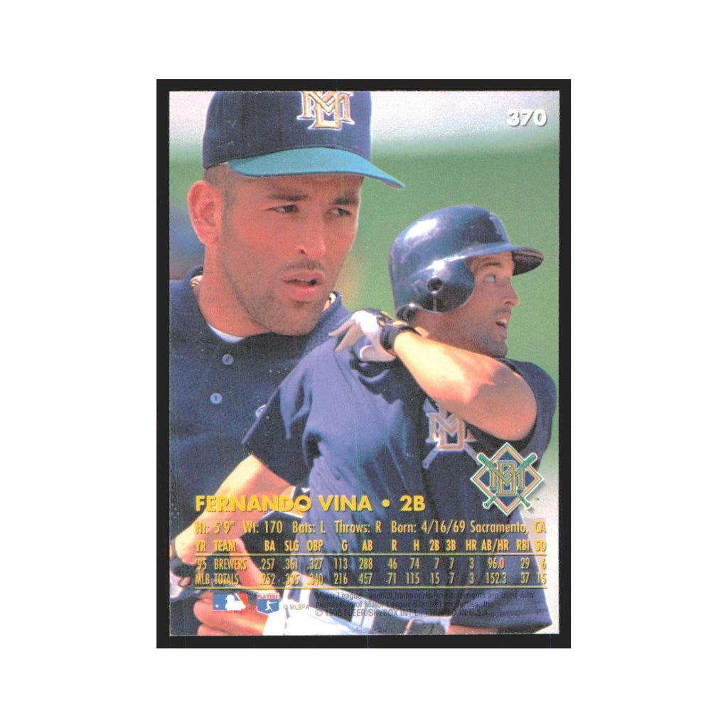 1996 Fleer Ultra Fernando Vina Brewers #370