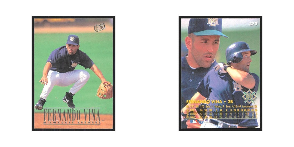 1996 Fleer Ultra Fernando Vina Brewers #370