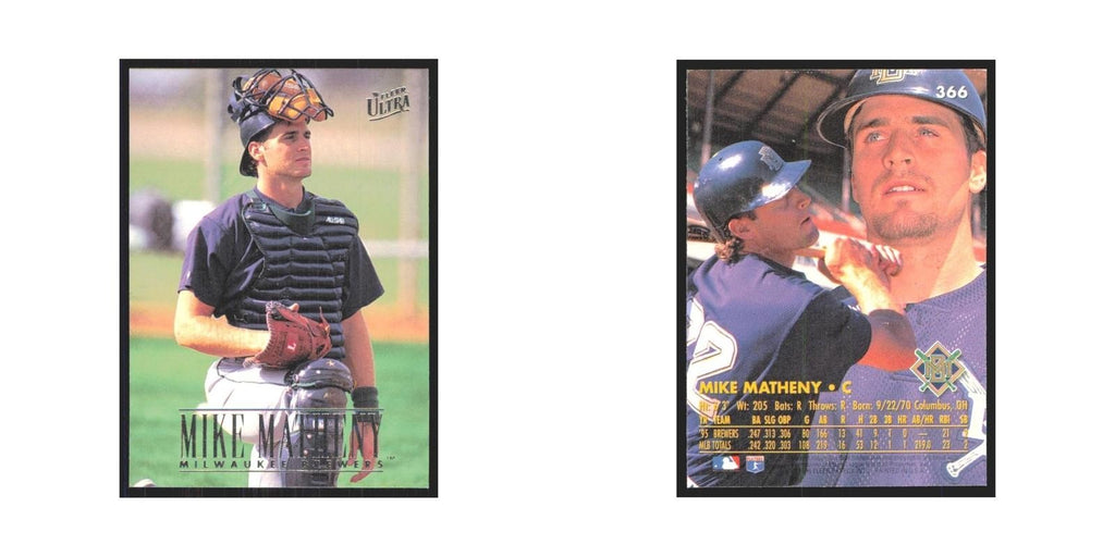1996 Fleer Ultra Mike Matheny Brewers #366