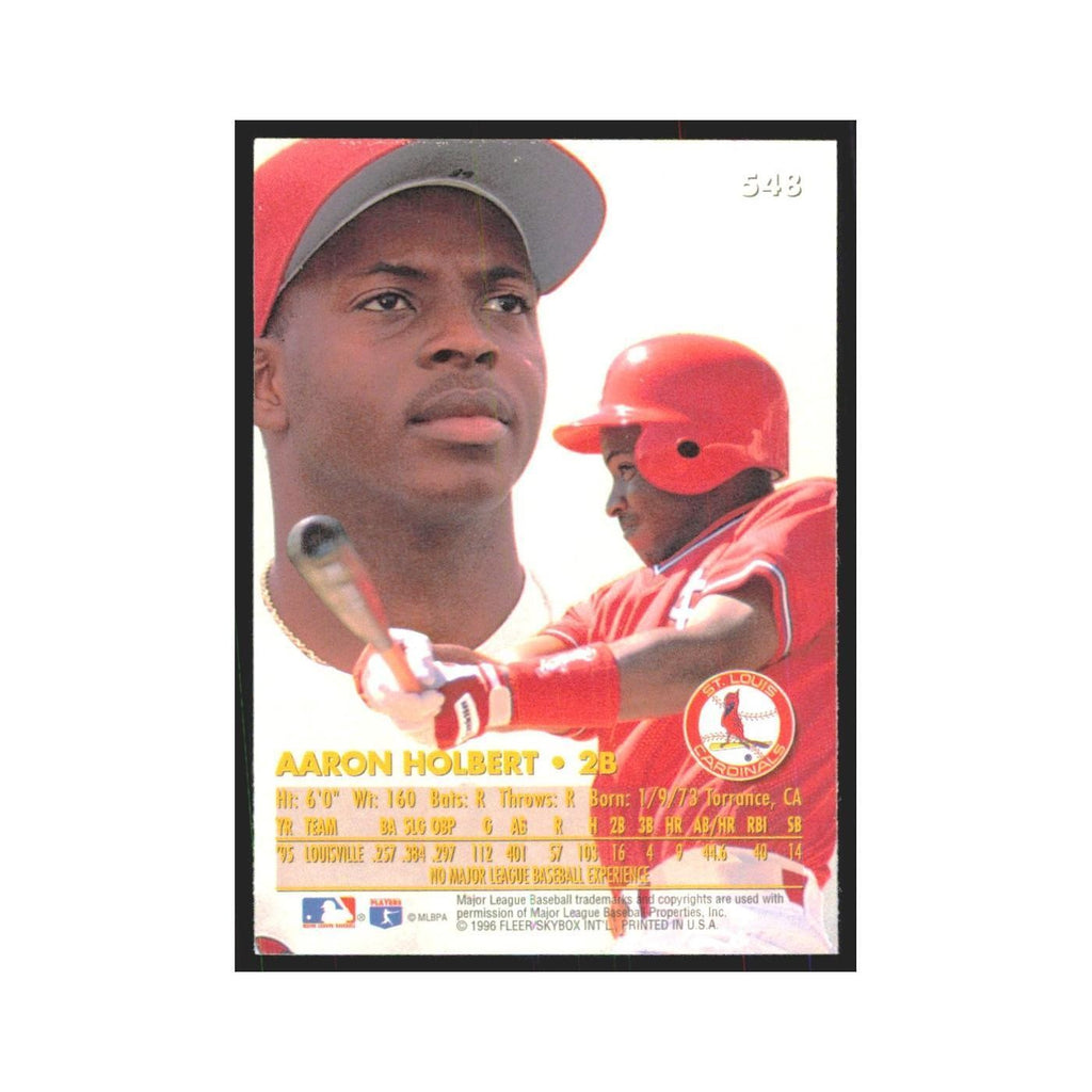 1996 Fleer Ultra Aaron Holbert RC Cardinals #548