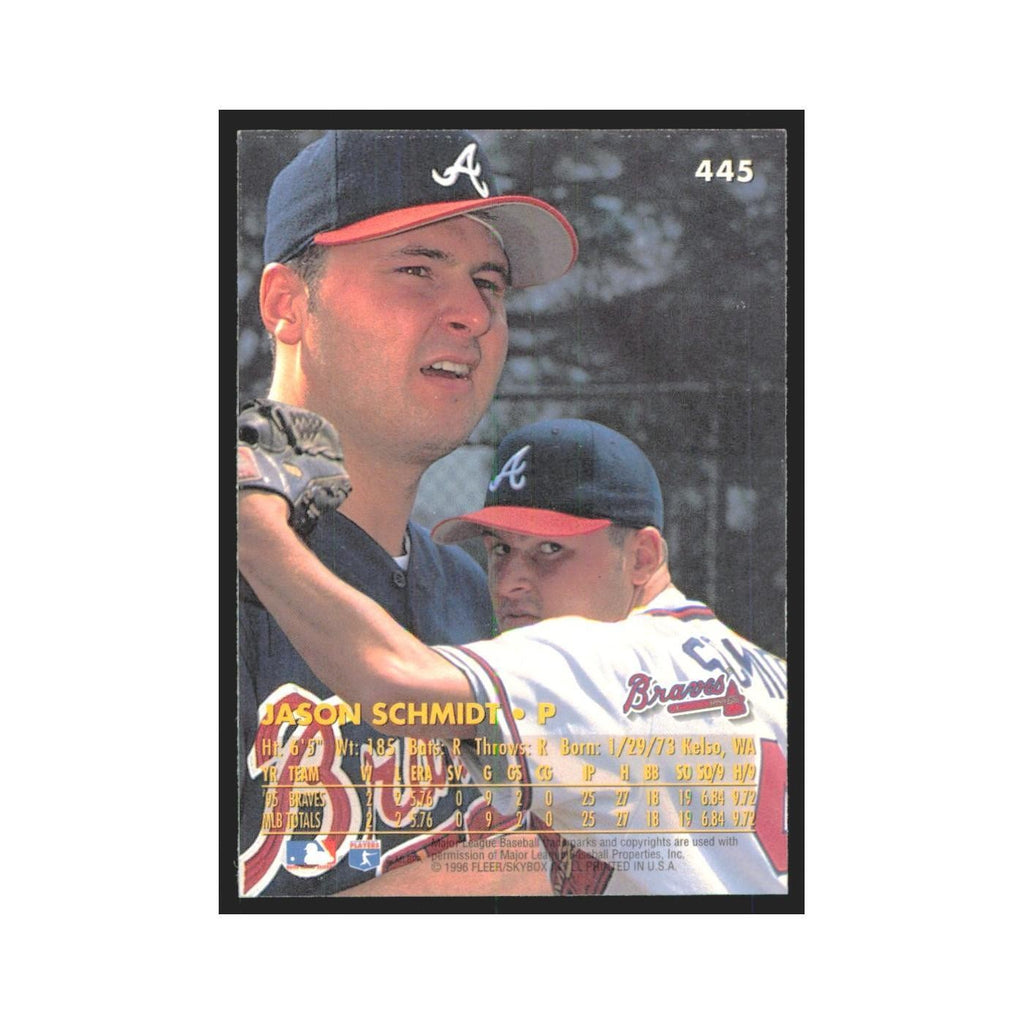 1996 Fleer Ultra Jason Schmidt Braves #445
