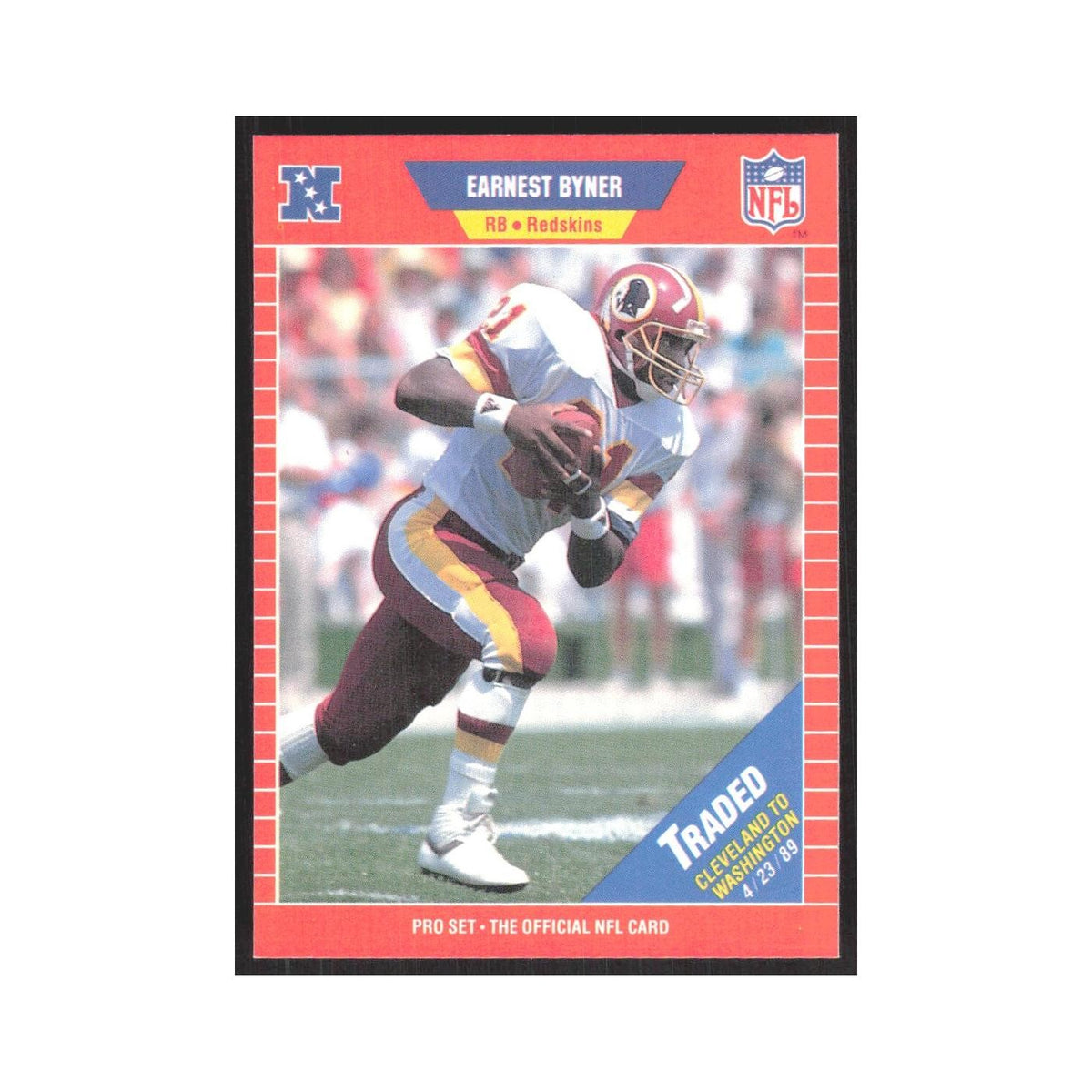 1989 Pro Set Earnest Byner Redskins #480