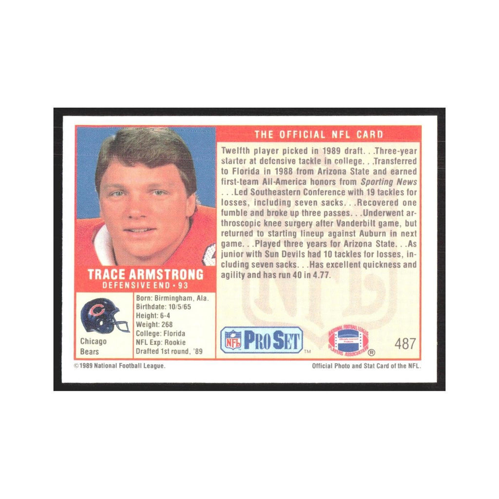 1989 Pro Set Trace Armstrong Bears #487