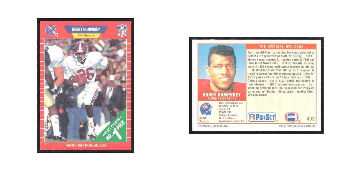 1989 Pro Set Bobby Humphrey Broncos #493