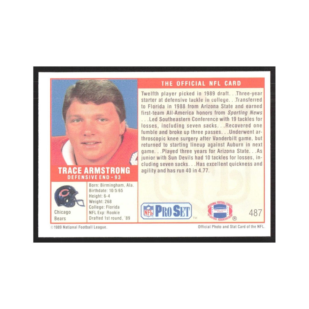 1989 Pro Set Trace Armstrong Bears #487