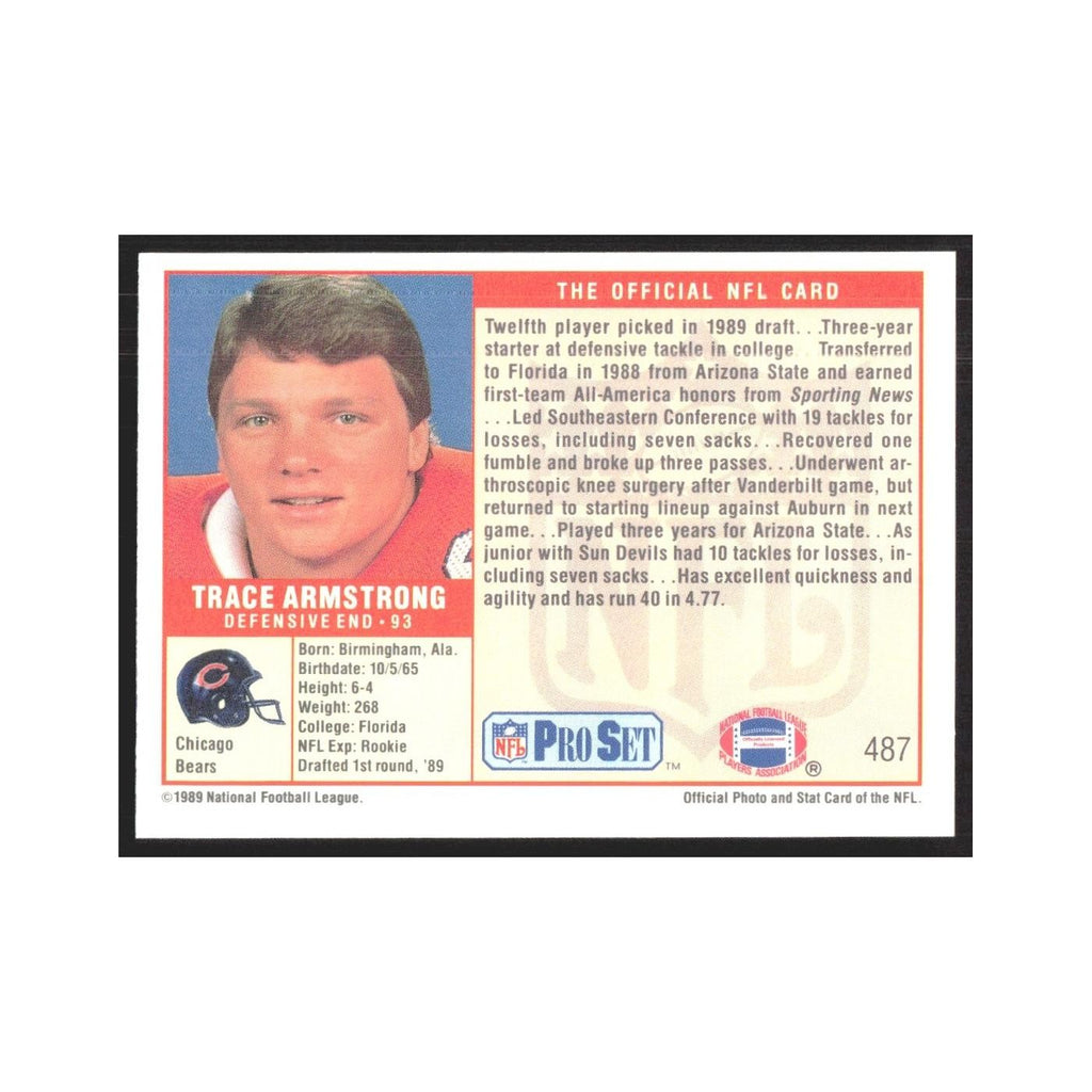 1989 Pro Set Trace Armstrong Bears #487