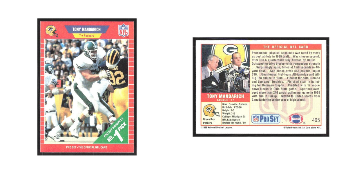 1989 Pro Set Tony Mandarich Packers #495