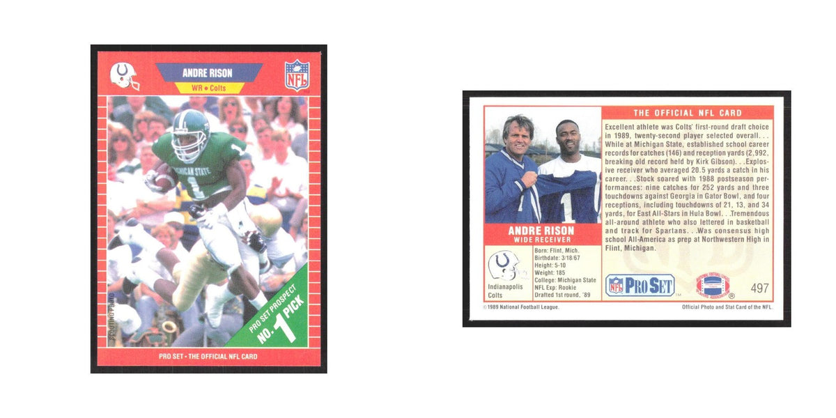 1989 Pro Set Andre Rison Colts #497