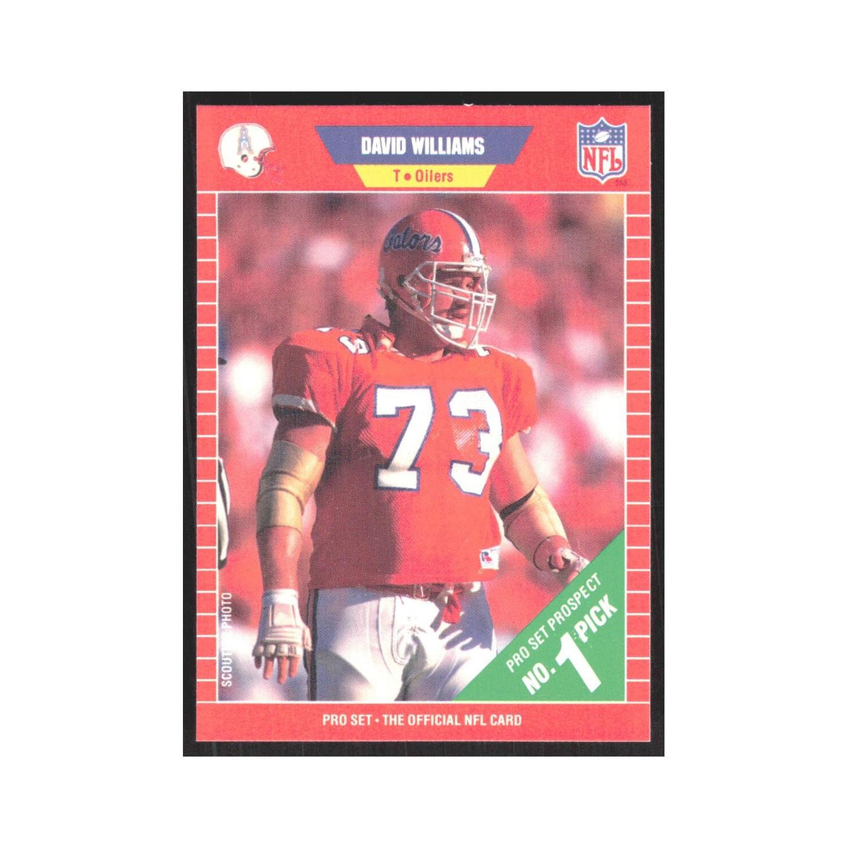 1989 Pro Set David Williams Houston Oilers #496