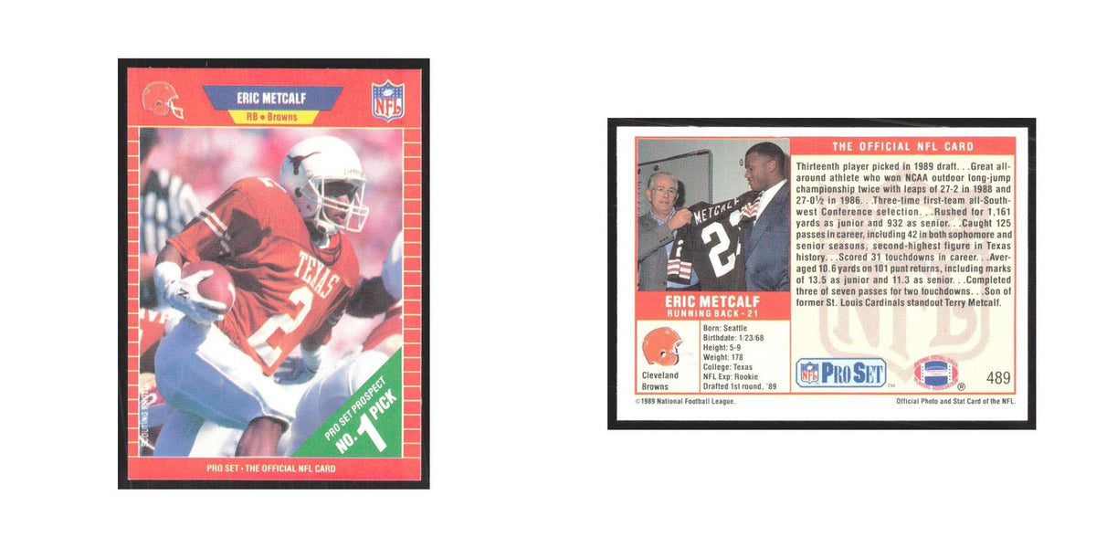 1989 Pro Set Eric Metcalf Browns #489
