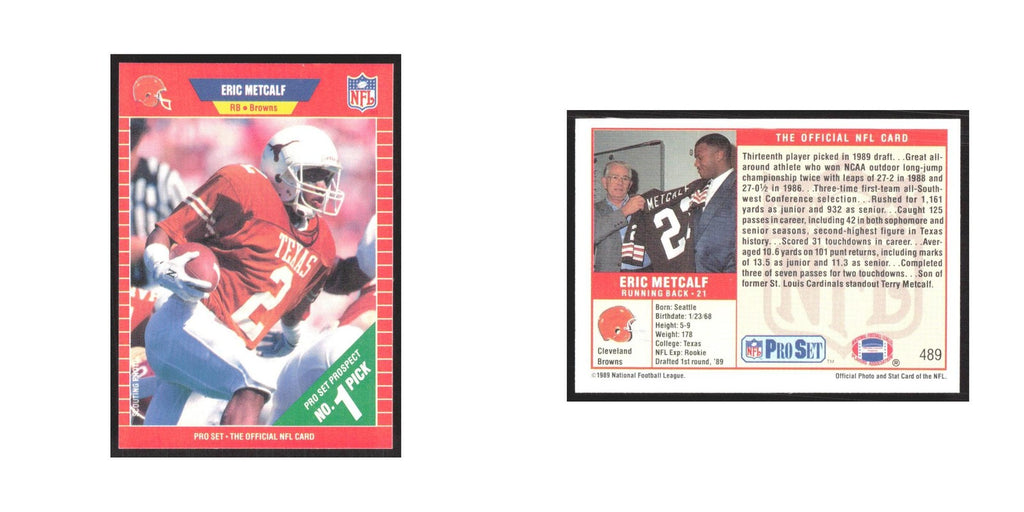 1989 Pro Set Eric Metcalf Browns #489