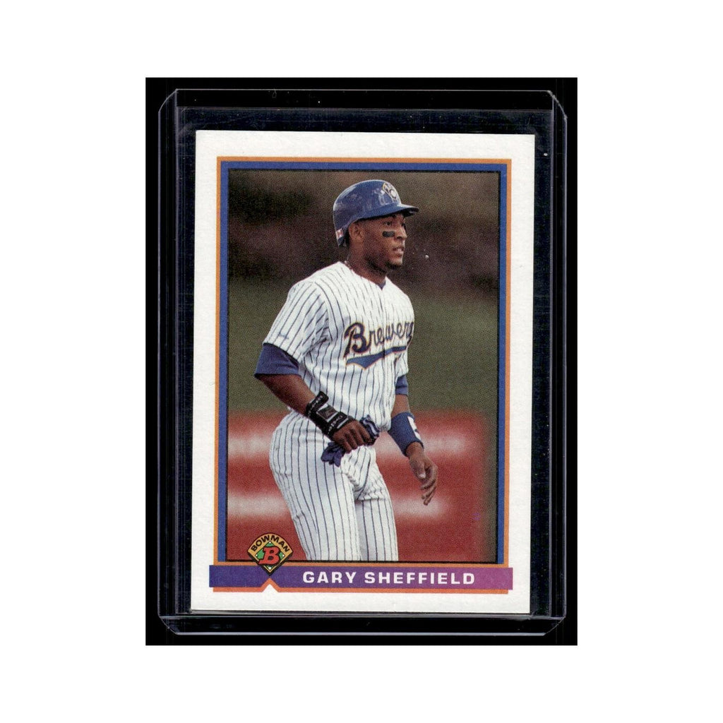 Gary Sheffield 1991 Bowman #52 Milwaukee Brewers Baseball Card NM
