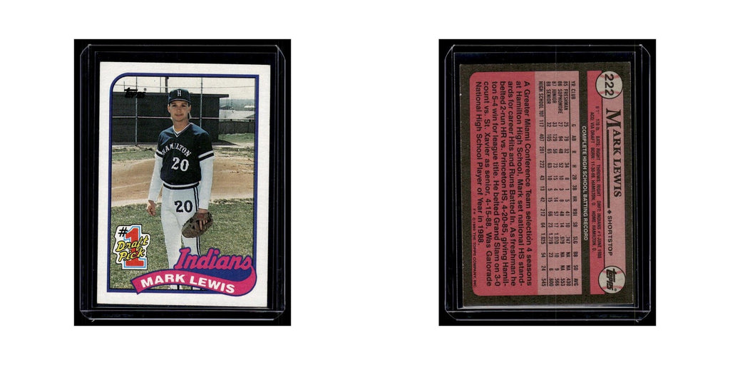 Mark Lewis Rookie 1989 Topps #222 Cleveland Indians Baseball Card NM