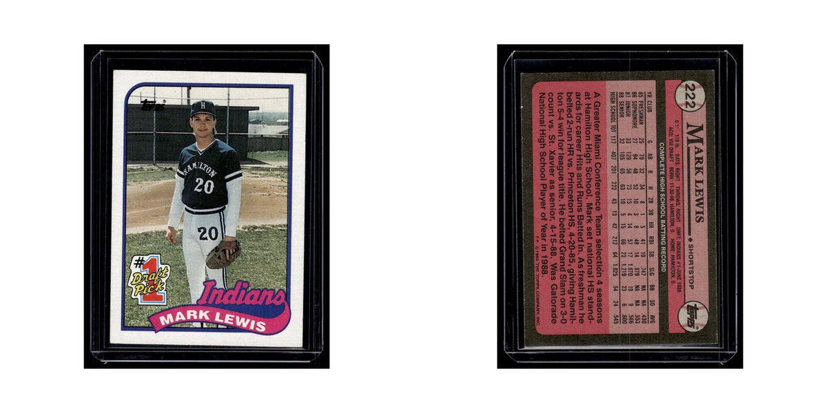 Mark Lewis Rookie 1989 Topps #222 Cleveland Indians Baseball Card NM