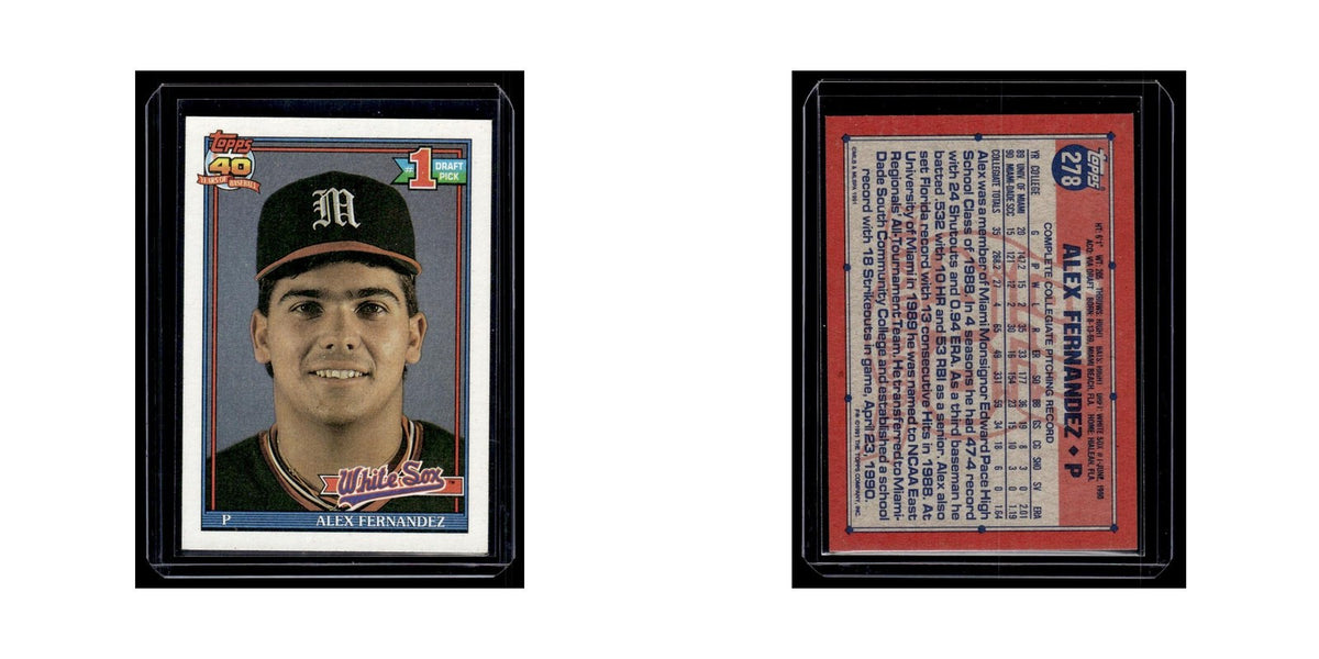 Alex Fernandez 1991 Topps #278 Chicago White Sox Baseball Card NM