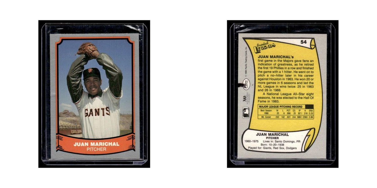 Juan Marichal 1988 Pacific Legends #54 San Francisco Giants Baseball Card NM