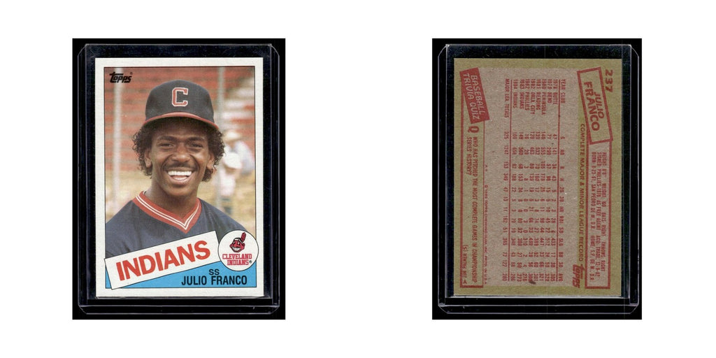 Julio Franco 1985 Topps #237 Cleveland Indians Baseball Card NM