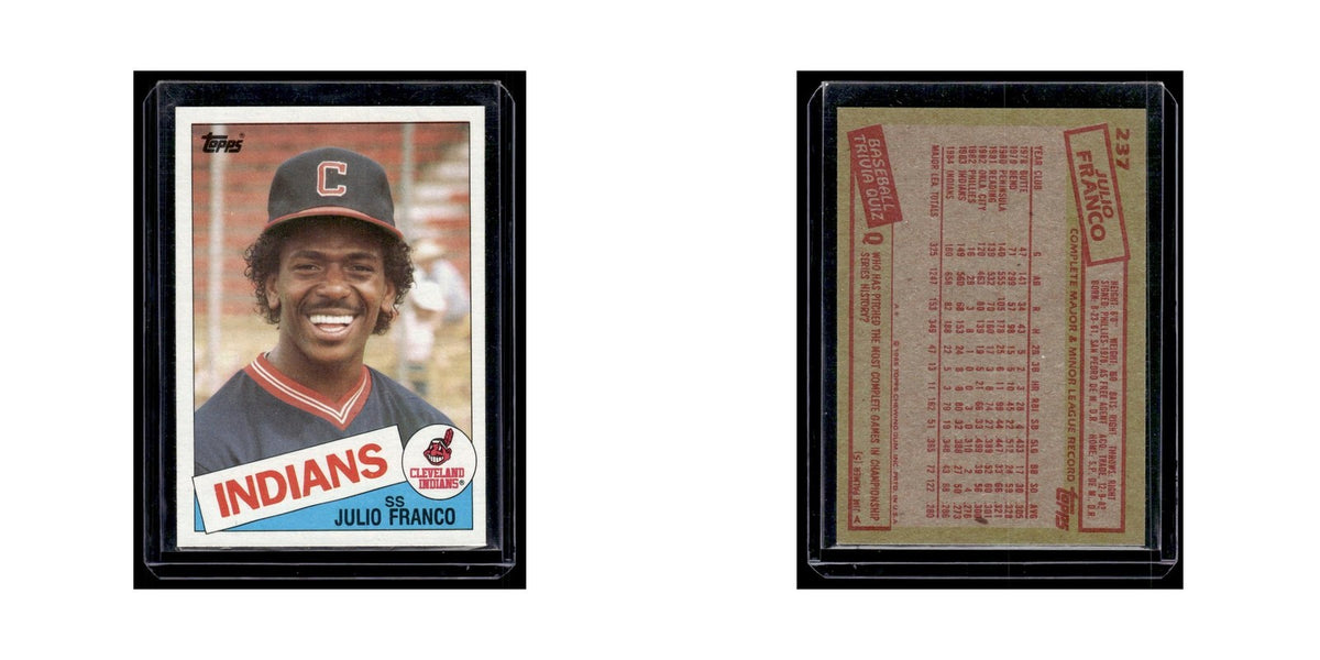 Julio Franco 1985 Topps #237 Cleveland Indians Baseball Card NM