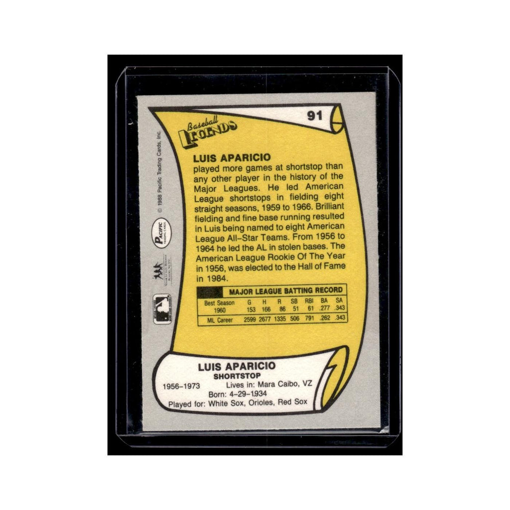 Luis Aparicio 1988 Pacific Legends #91 Chicago White Sox Baseball Card NM