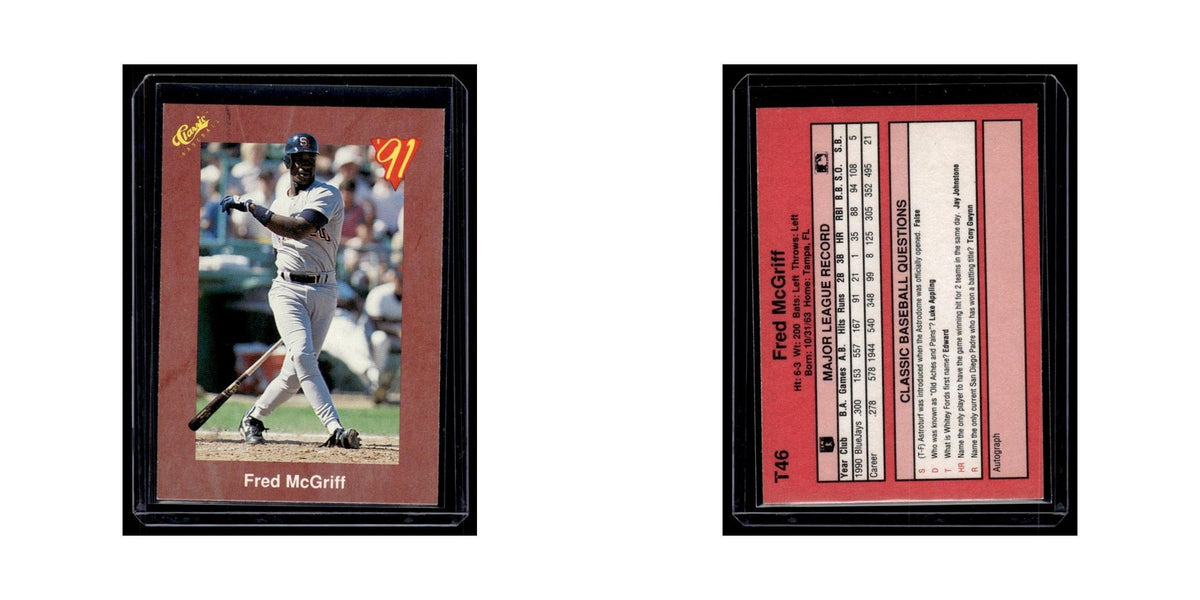 Fred McGriff 1991 Classic #T46 San Diego Padres Baseball Card NM