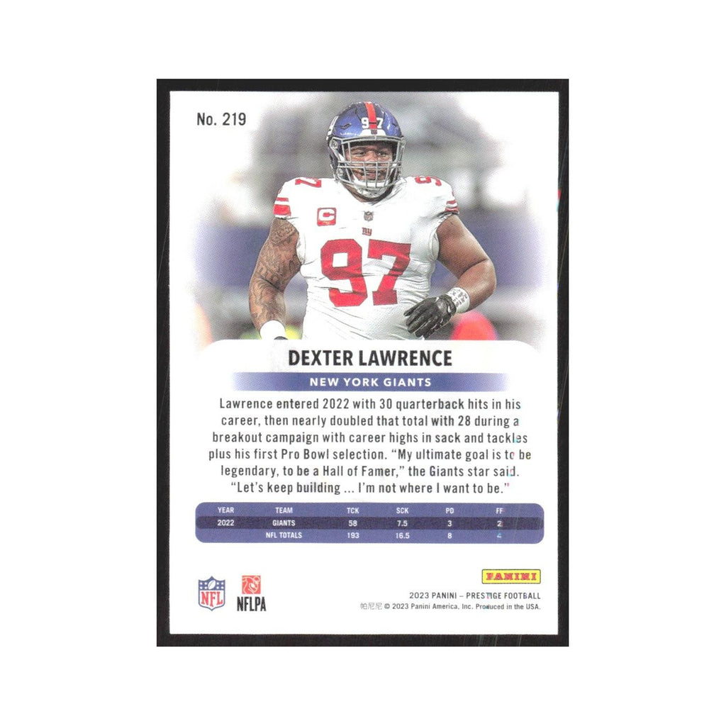 2023 Panini Prestige Dexter Lawrence Giants #219