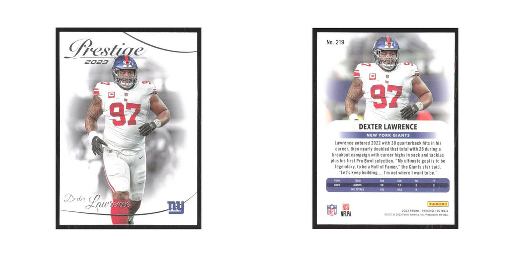 2023 Panini Prestige Dexter Lawrence Giants #219