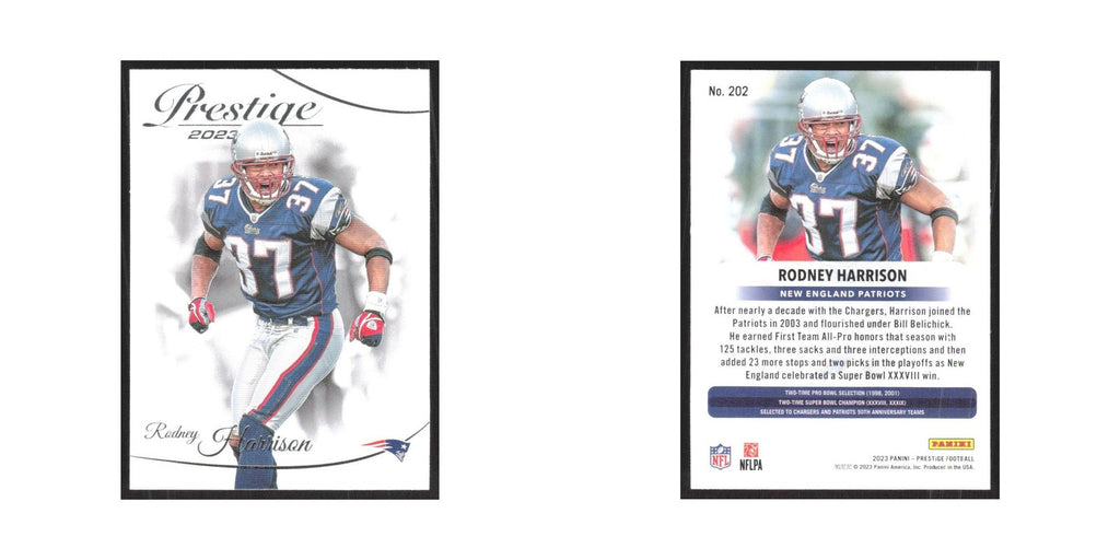 2023 Panini Prestige Rodney Harrison Patriots #202