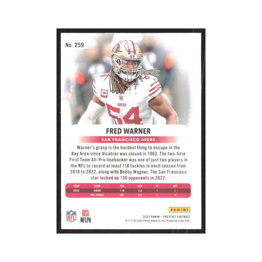 2023 Panini Prestige Fred Warner 49ers #259