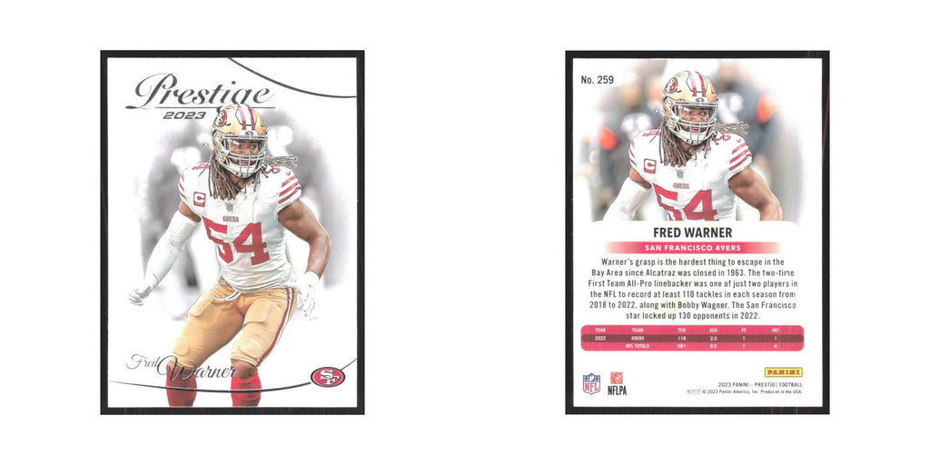 2023 Panini Prestige Fred Warner 49ers #259