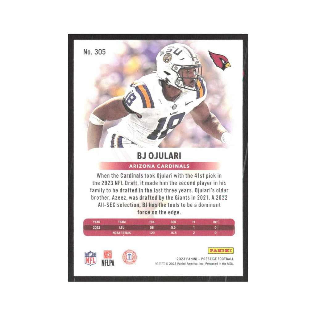 2023 Panini Prestige BJ Ojulari Cardinals #305.0