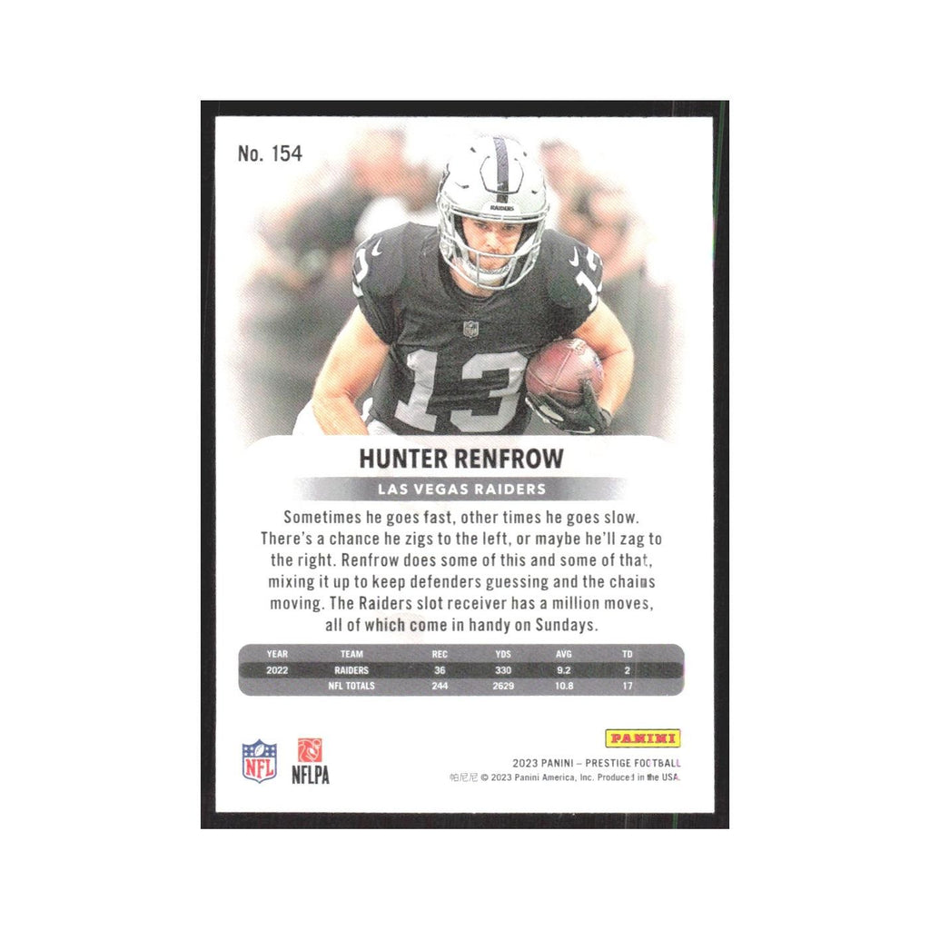 2023 Panini Prestige Hunter Renfrow Raiders #154