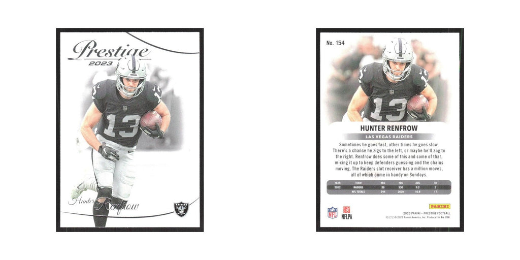 2023 Panini Prestige Hunter Renfrow Raiders #154